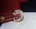 Perfect Replica Cartier Leapord Ring-Rose Gold Diamond 